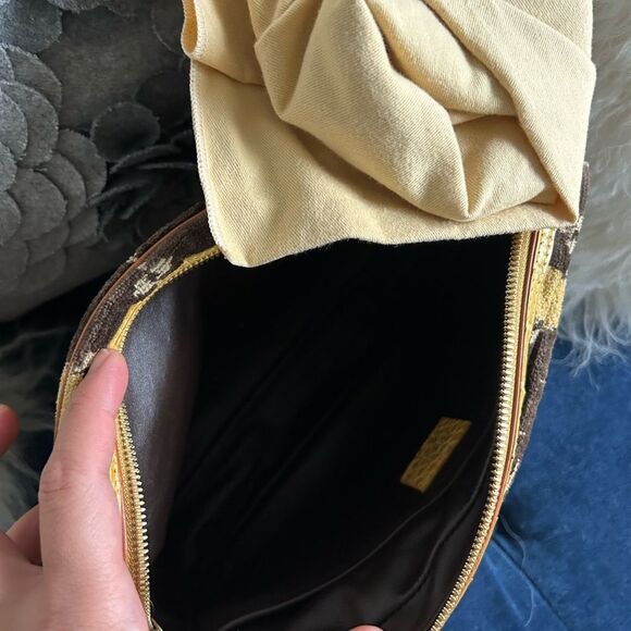 Louis Vuitton LV Vintage velvet Trompe L'oeil Trocadero Shoulder Bag velour - Picture 6 of 6